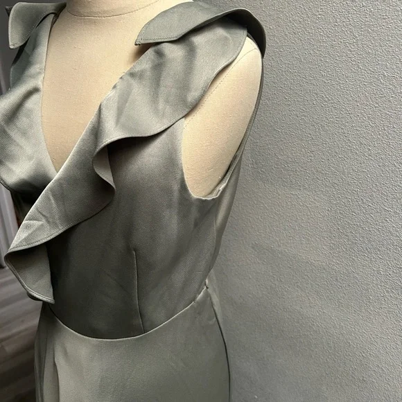 Anthropologie Wedding BHLDN SACHIN + BABI Tansy Green Wrap Gown Dress size 6 - Picture 4 of 8